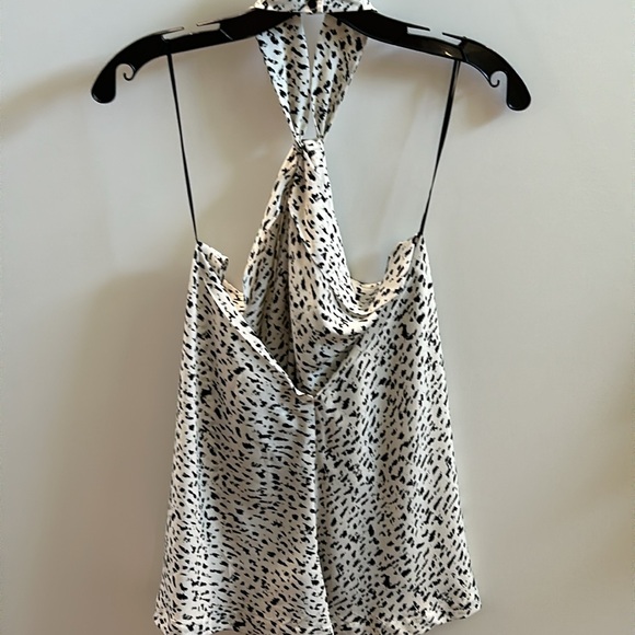Robert Rodriquez White & Black Silk Halter Blouse Size 10 NWT - Picture 8 of 9